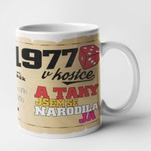 Hrnek - 1977 v kostce pro ženu Hrnek - 1977 v kostce pro ženu