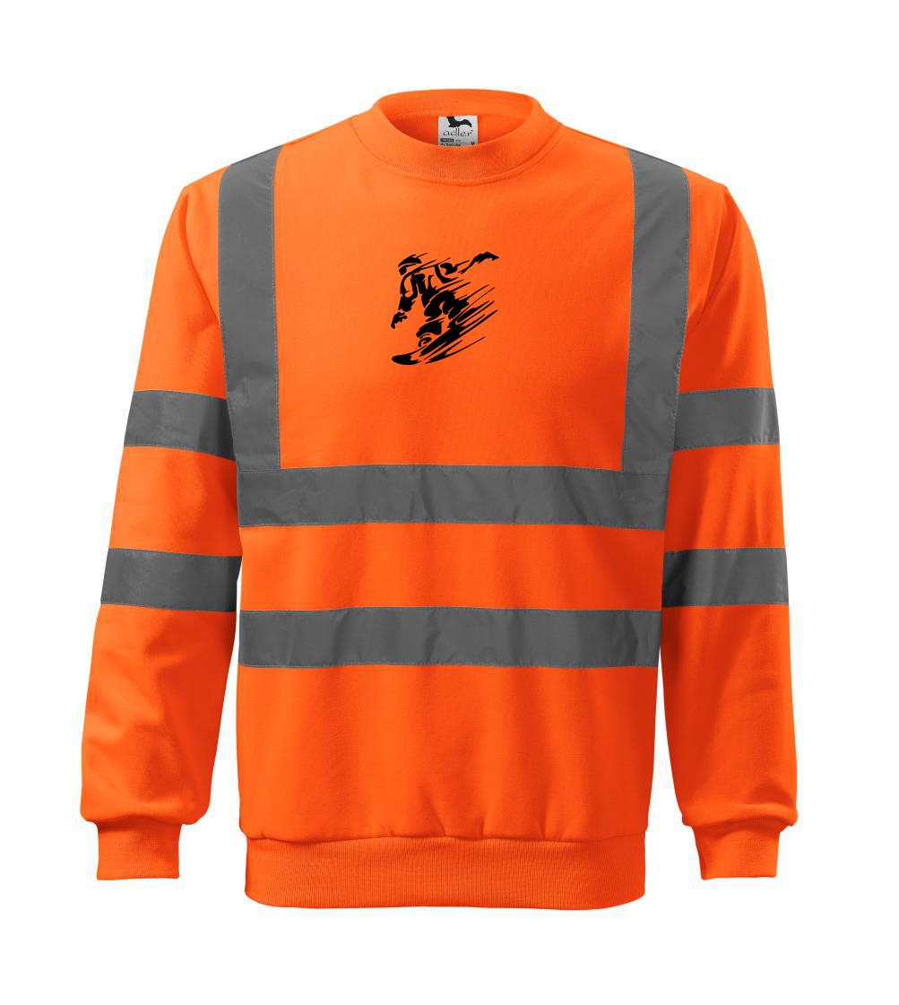 Rychlý snowboardista - Reflexní mikina