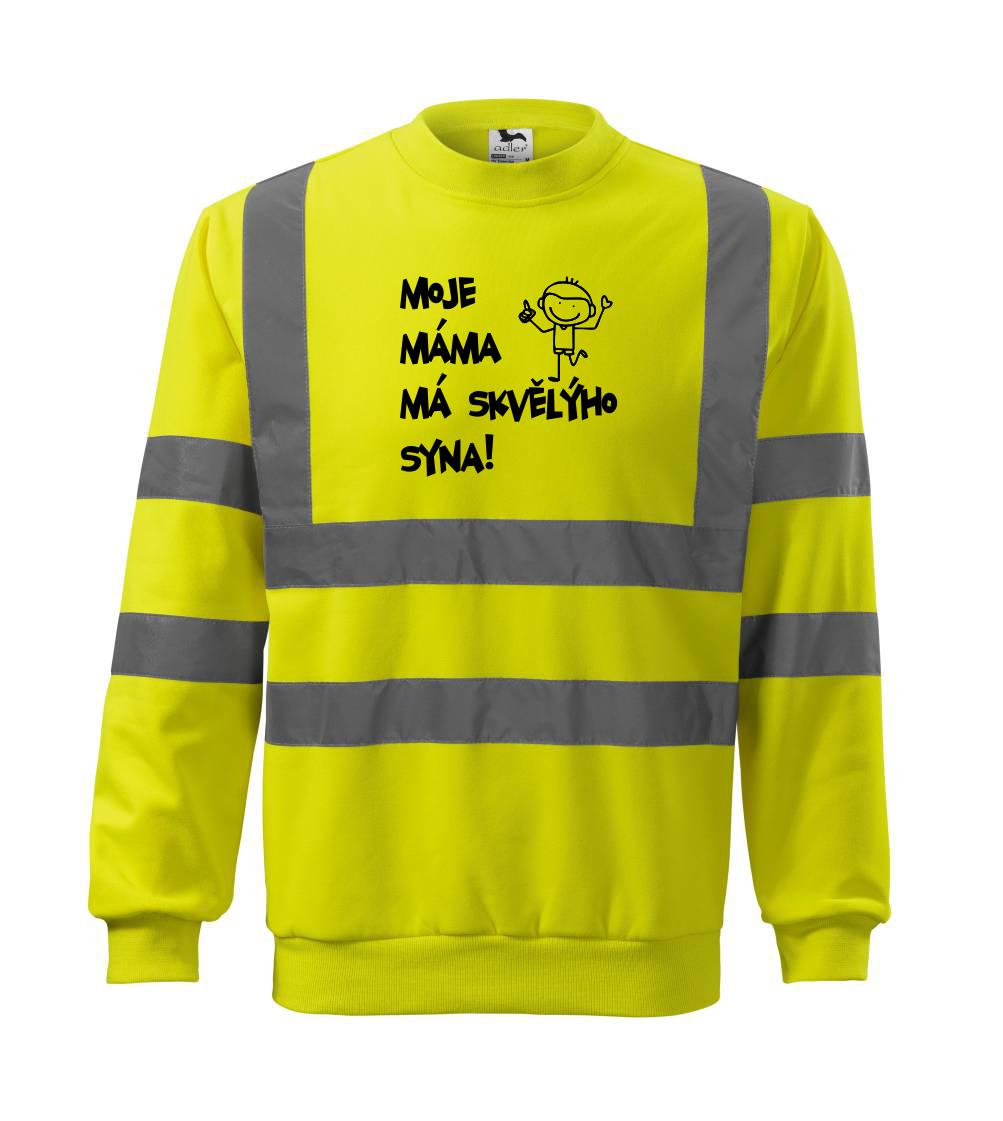 Moje máma má skvělýho syna - Reflexní mikina