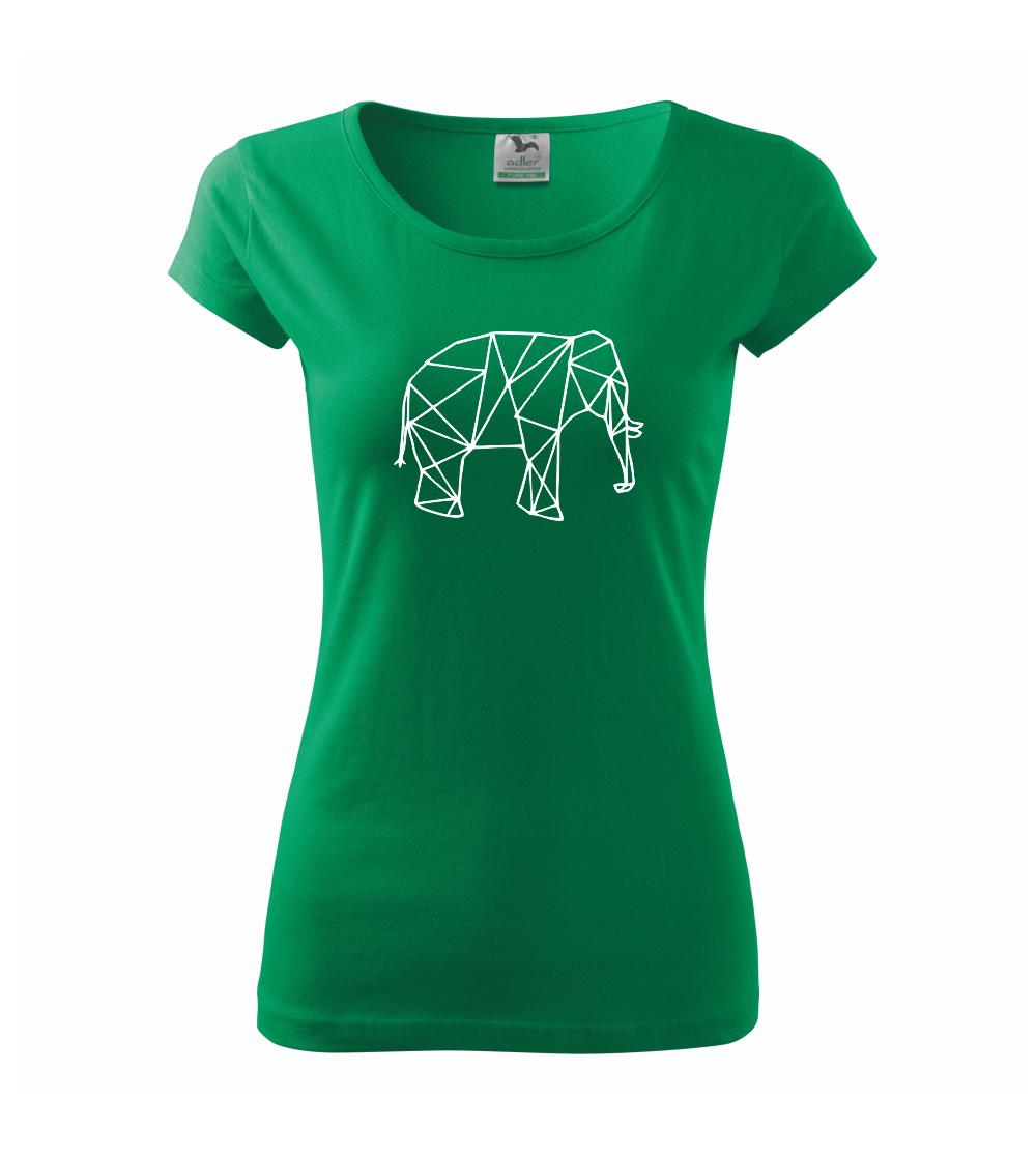 Geometrie - slon - Pure dámské triko