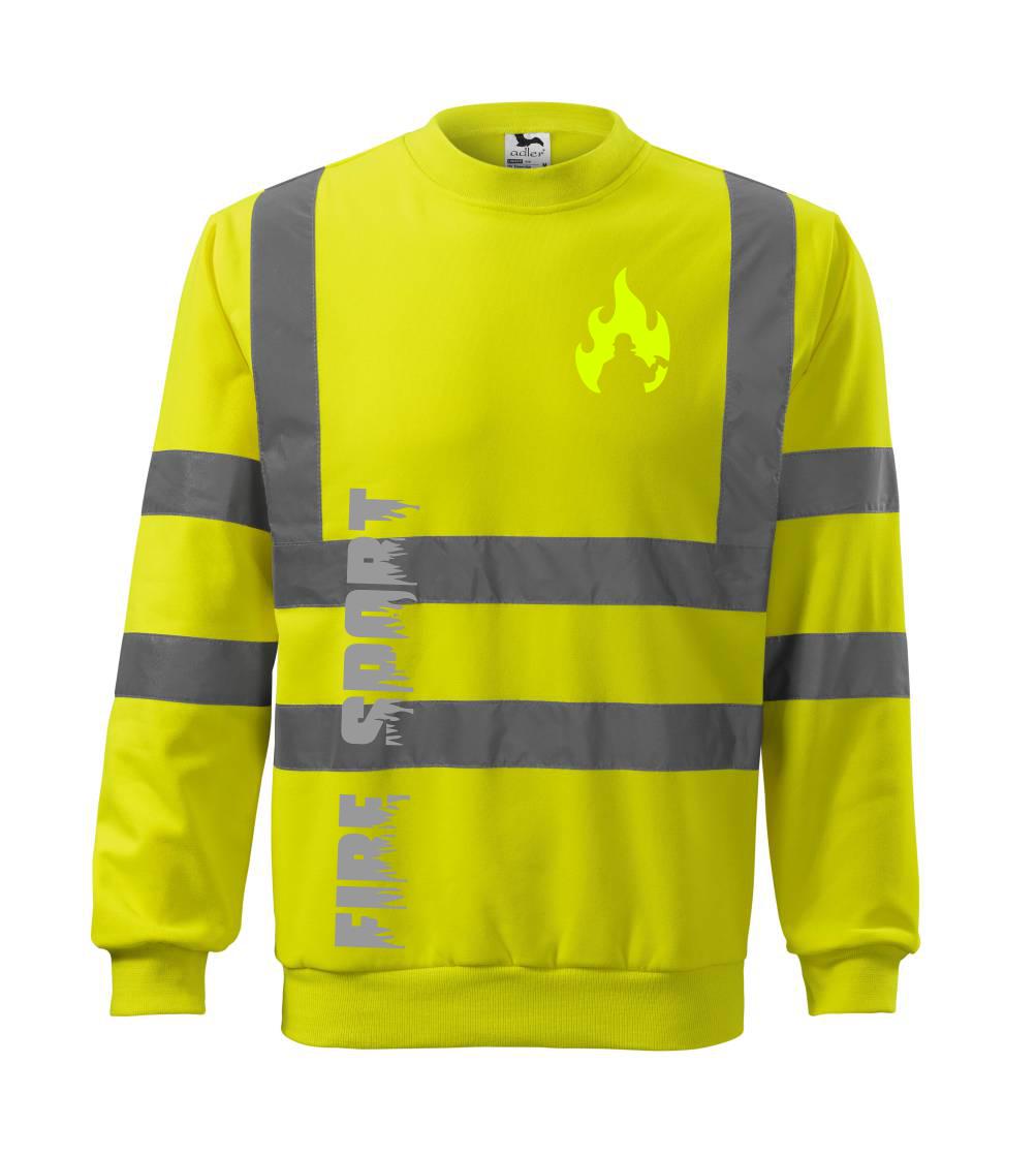 SDH Váš název - FLUO + Reflexní potisk - Reflexní mikina