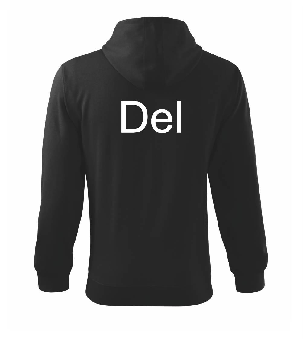 Del - Mikina s kapucí na zip trendy zipper