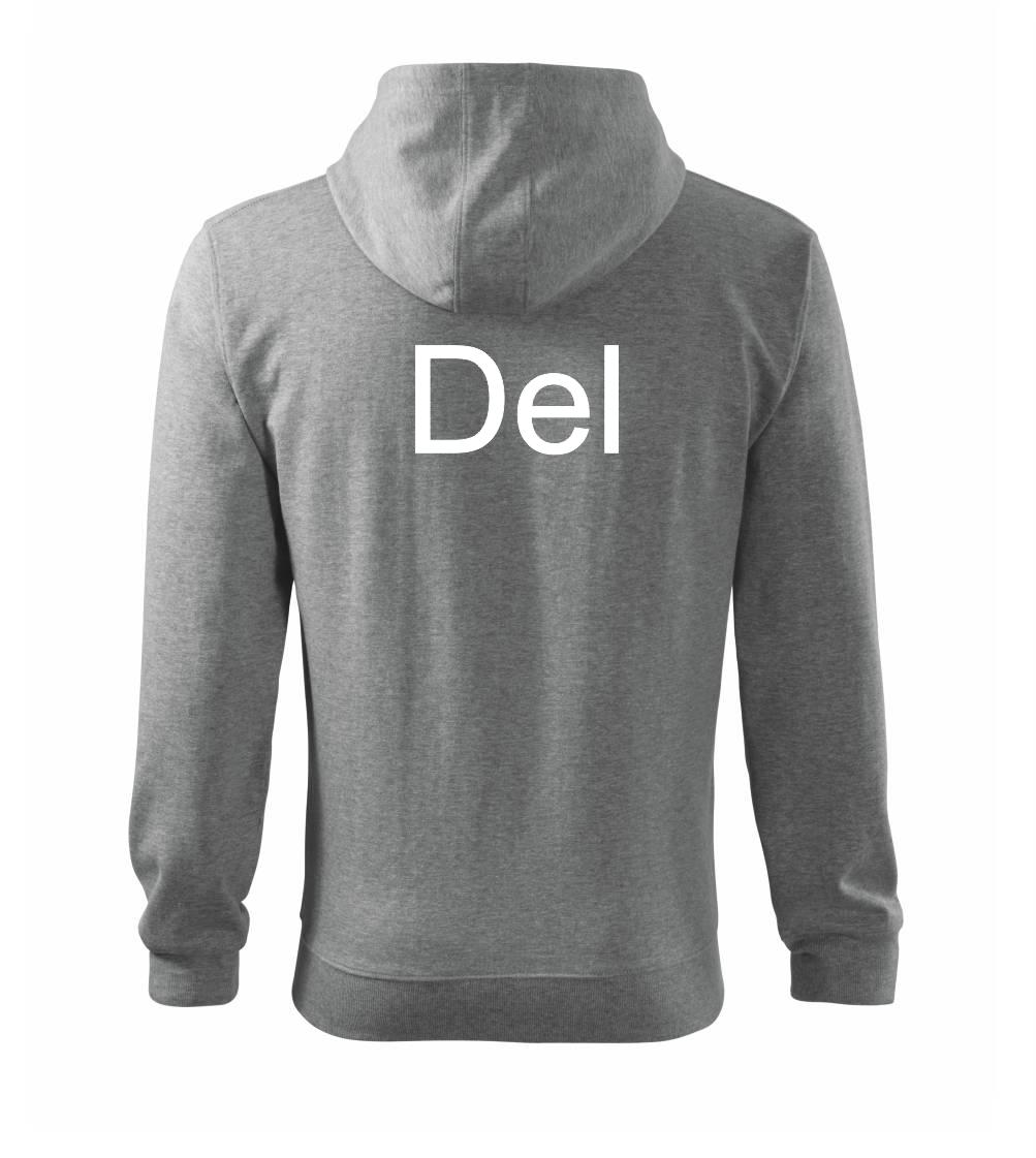 Del - Mikina s kapucí na zip trendy zipper