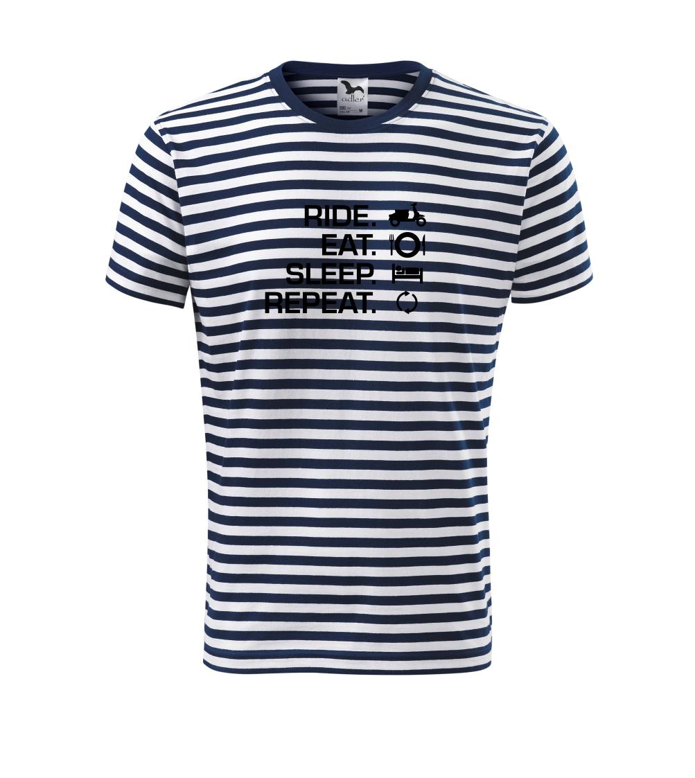 Ride Eat Sleep Repeat moto skútr - Unisex triko na vodu