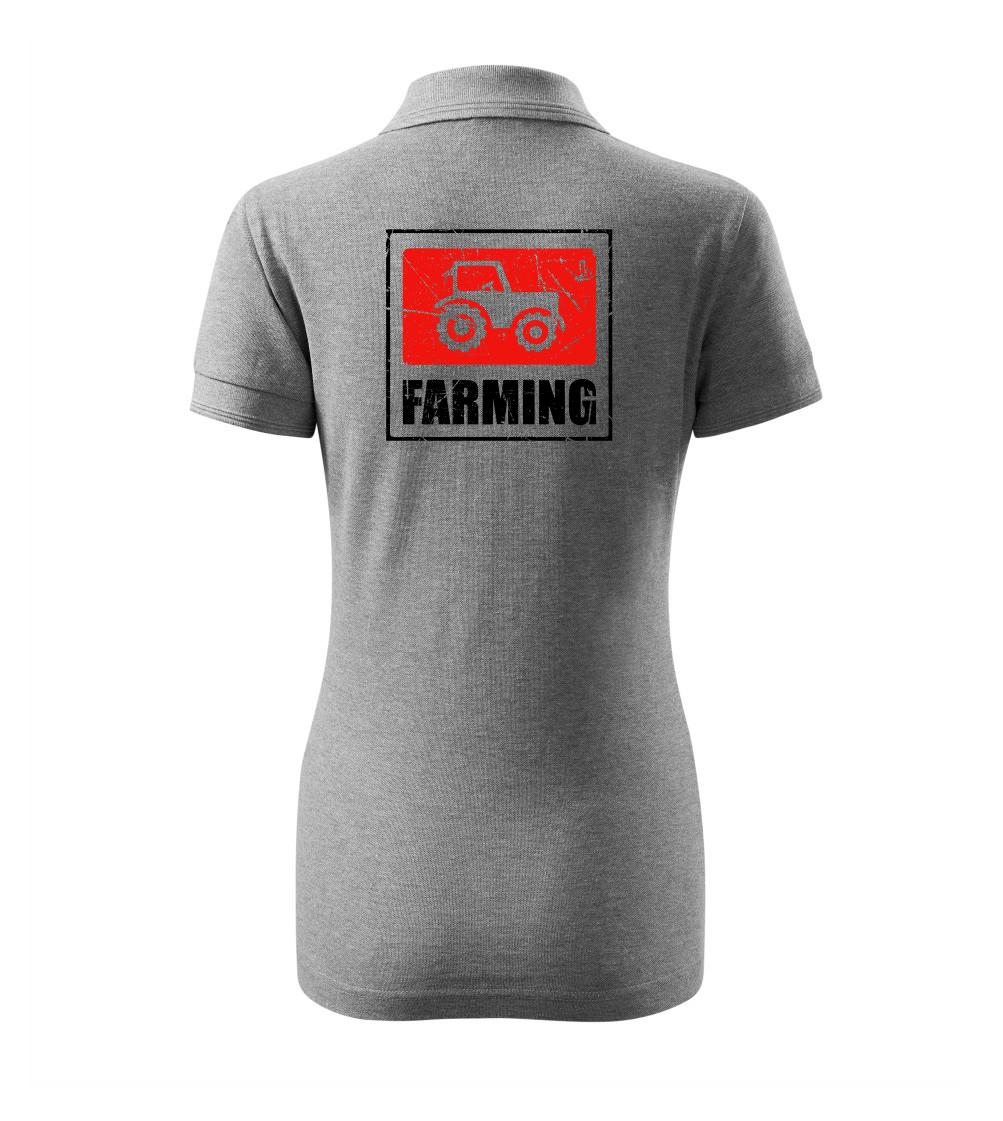 Farming traktor logo - Polokošile dámská Pique Polo