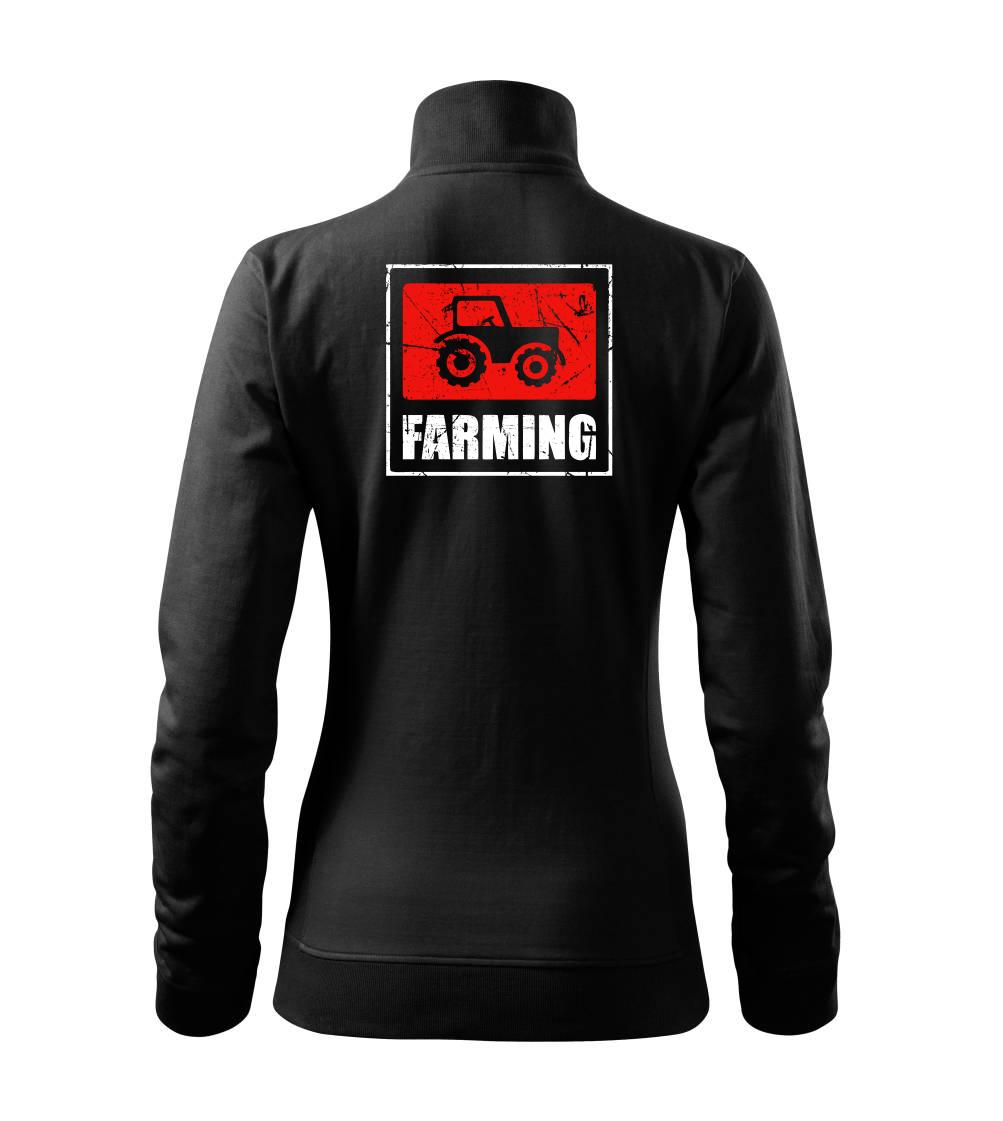 Farming traktor logo - Mikina dámská Viva bez kapuce