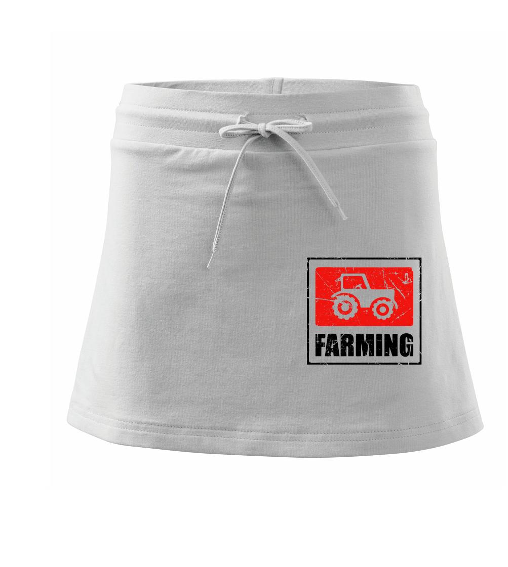 Farming traktor logo - Sportovní sukně - two in one