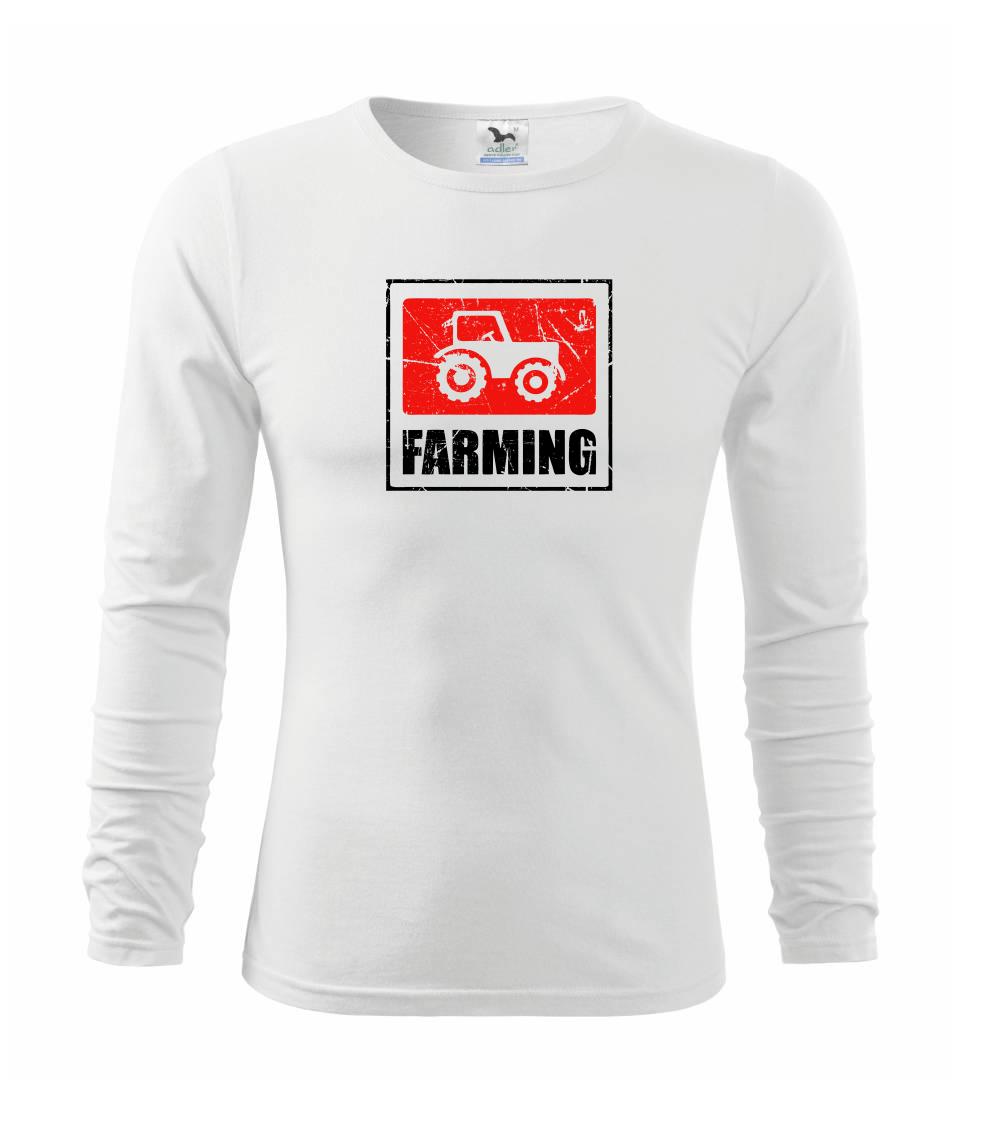 Farming traktor logo - Triko dětské Long Sleeve
