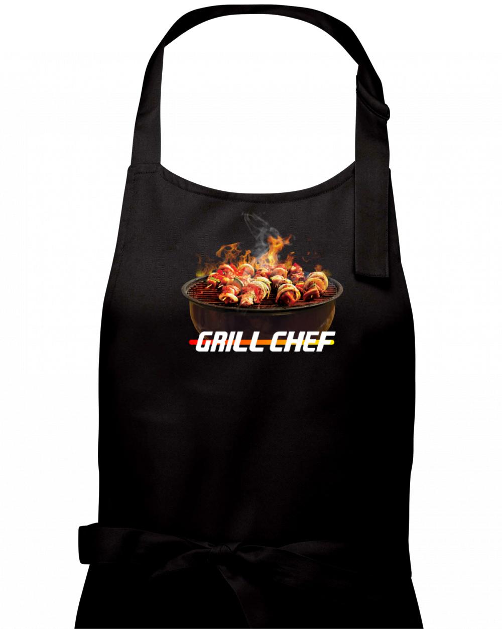 Grill chef - gril s ohněm - Zástěra na vaření