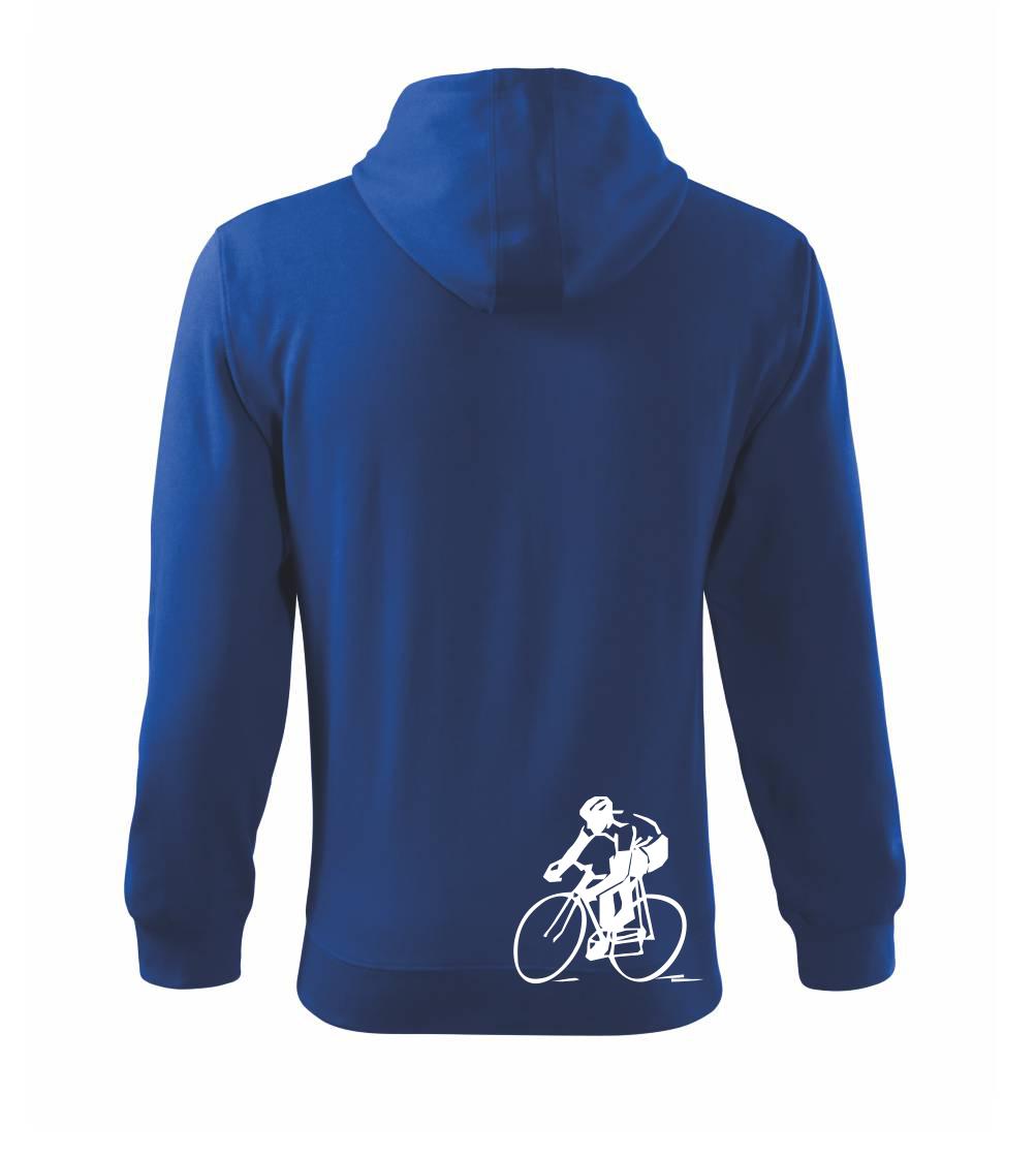 Silniční cyklista - Mikina s kapucí na zip trendy zipper