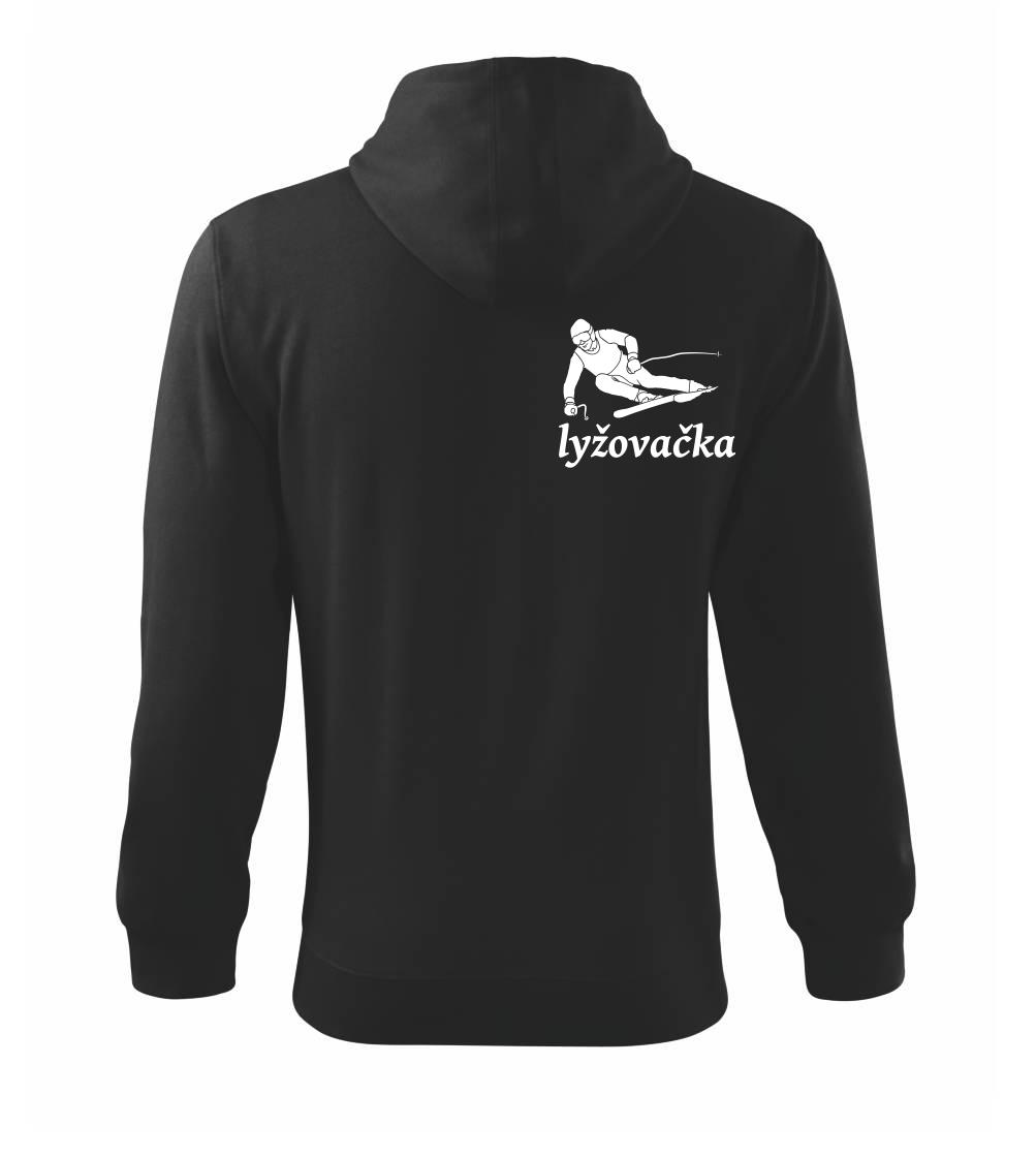 Sjezdař - Mikina s kapucí na zip trendy zipper