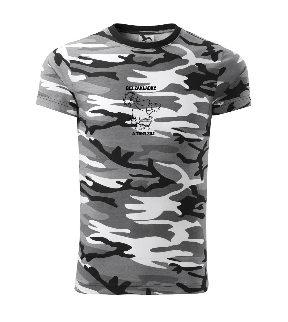 Školní triko - Bez základky - Army CAMOUFLAGE