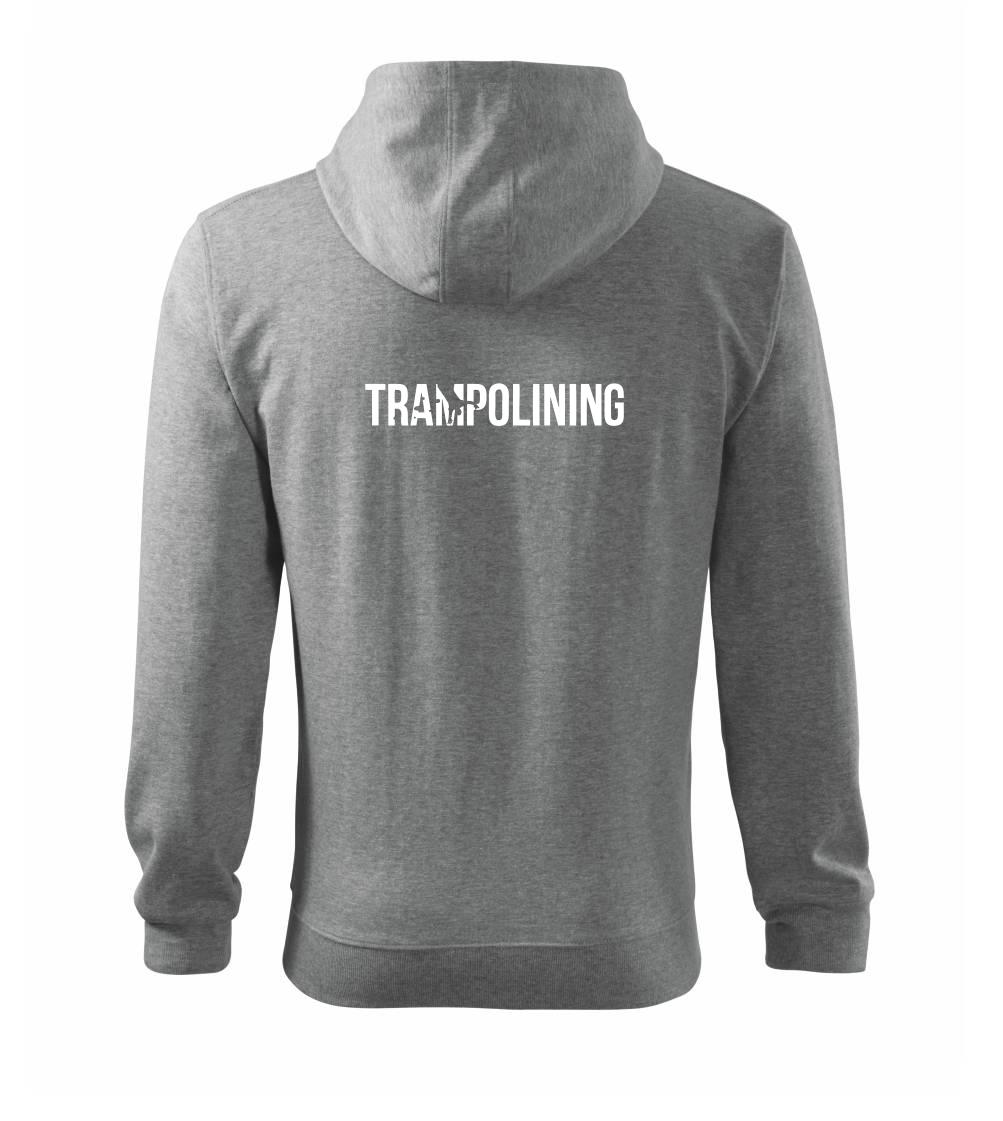 Trampolining - Mikina s kapucí na zip trendy zipper