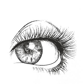 Obří oko černobílé