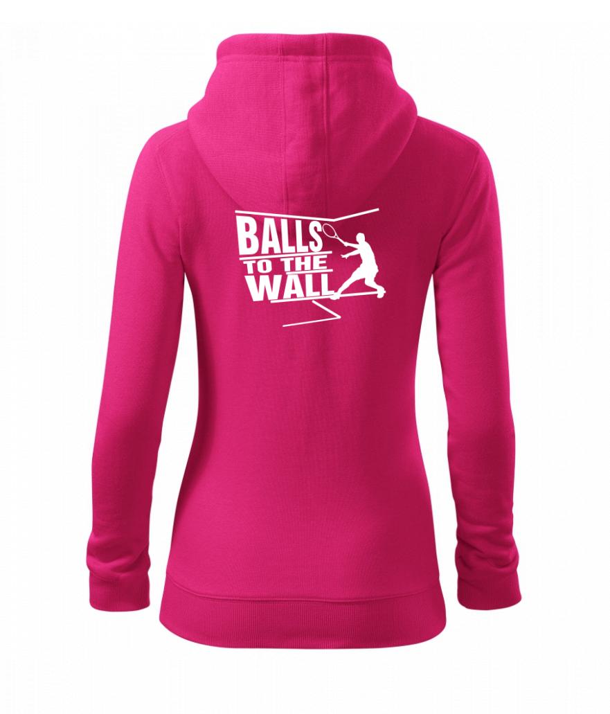 Balls to the Wall squash - Dámská mikina trendy zipper s kapucí