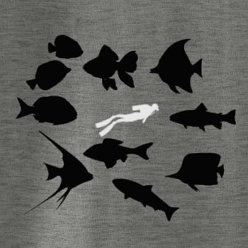 Potápeč ryby čtverec