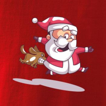 Santa se zakousnutým psem