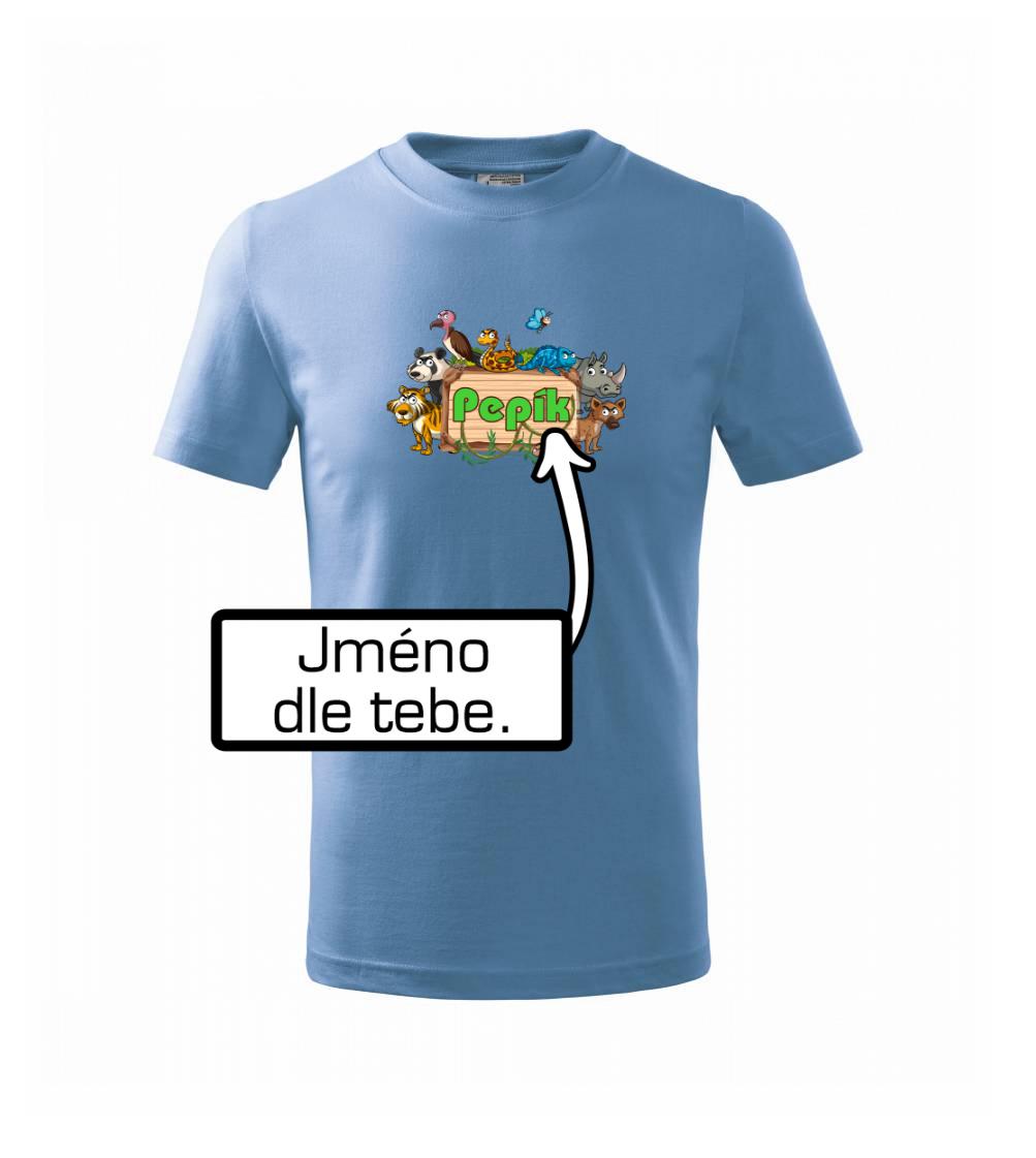Zvířátka a jméno - Triko dětské basic
