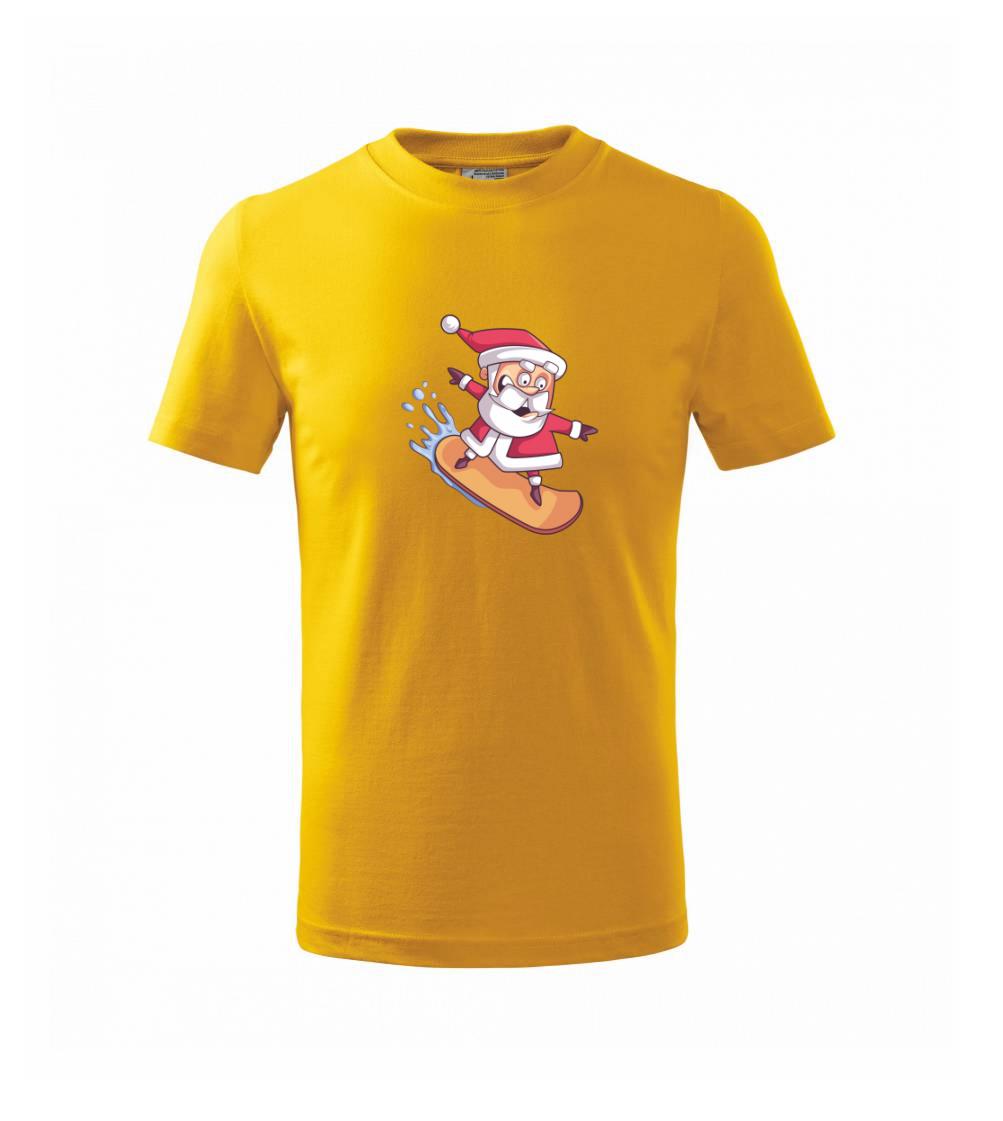 Santa jezdící na snowboardu