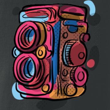 Foťák barevný - dvě čočky