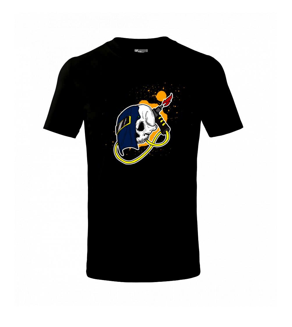 Svářeč - kreslená lebka