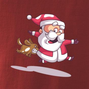 Santa se zakousnutým psem