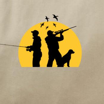 Lovec při západu slunce