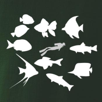 Potápeč ryby čtverec