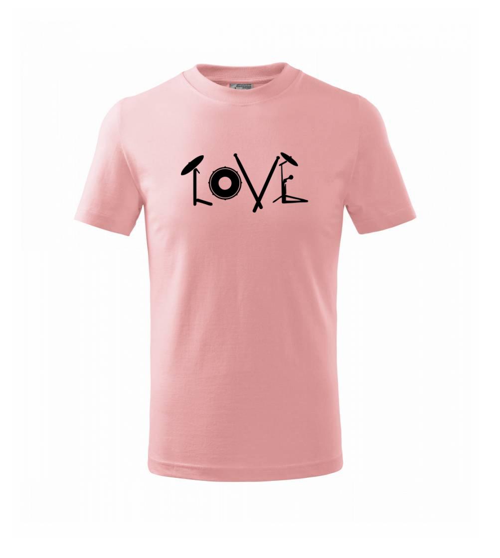 Love bubeník nápis