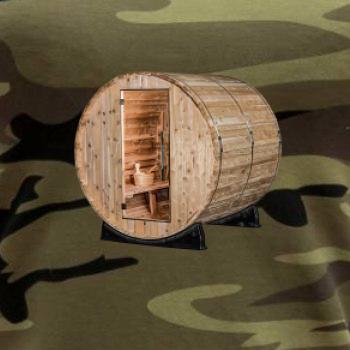 Venkovní sauna z boku