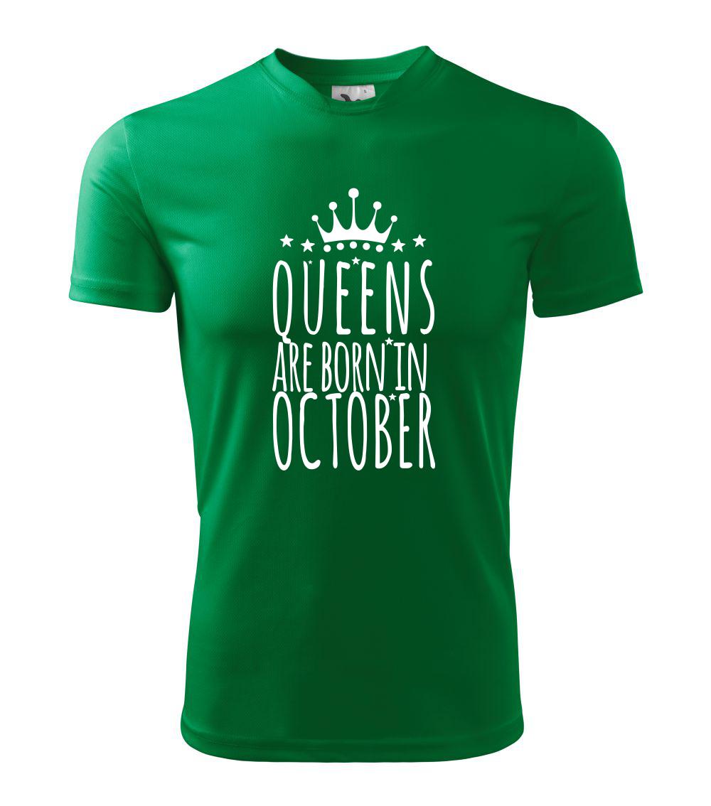Queens are born in October - Dětské triko Fantasy sportovní (dresovina)
