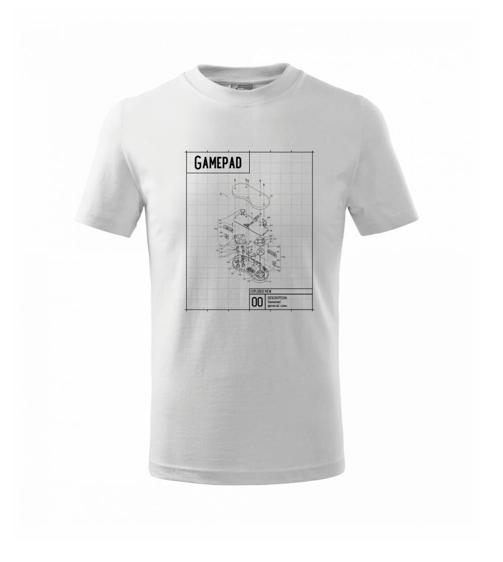 Nákres Gamepad rozebraný