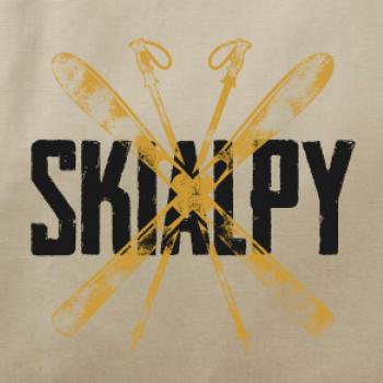 Skialpy nápis lyže