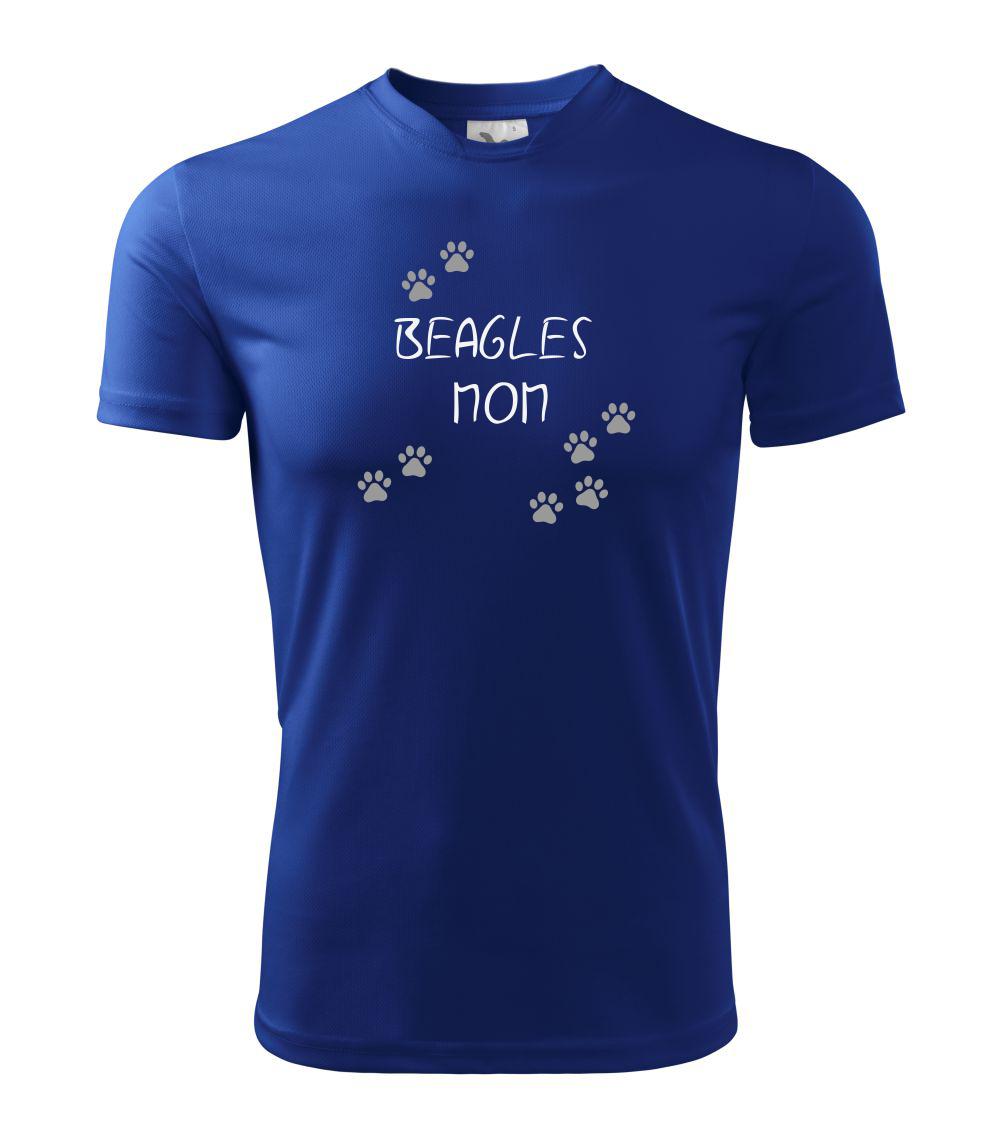 Beagles mom (Bígl) (Reflexní tlapky) - Dětské triko Fantasy sportovní (dresovina)