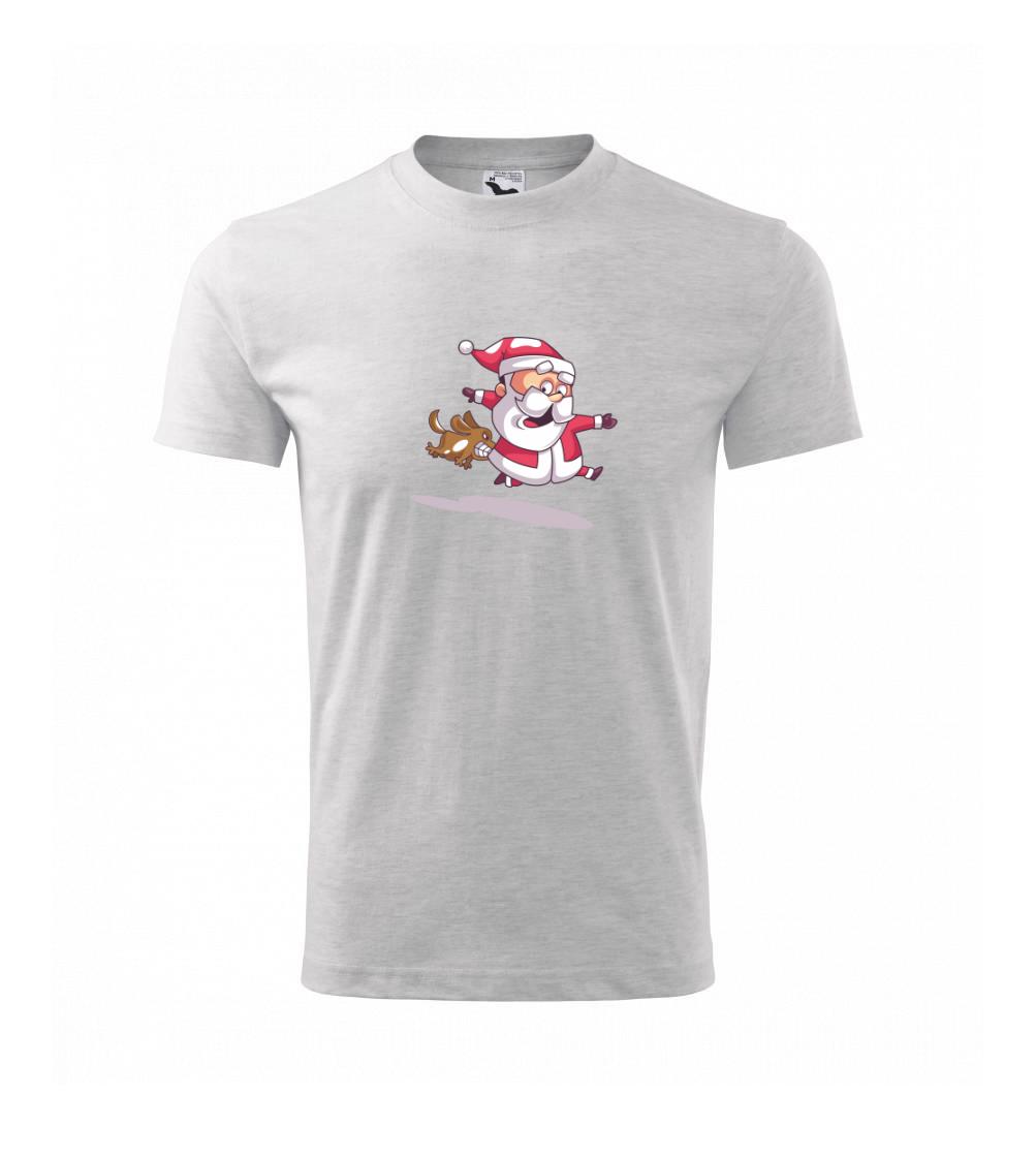 Santa se zakousnutým psem