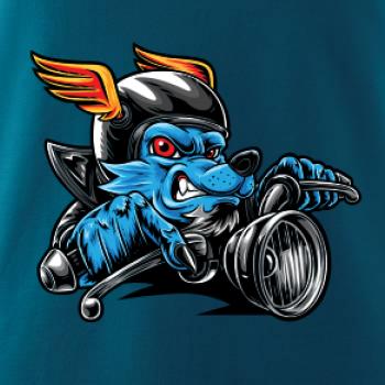 Motorkář vlk Motorkář vlk