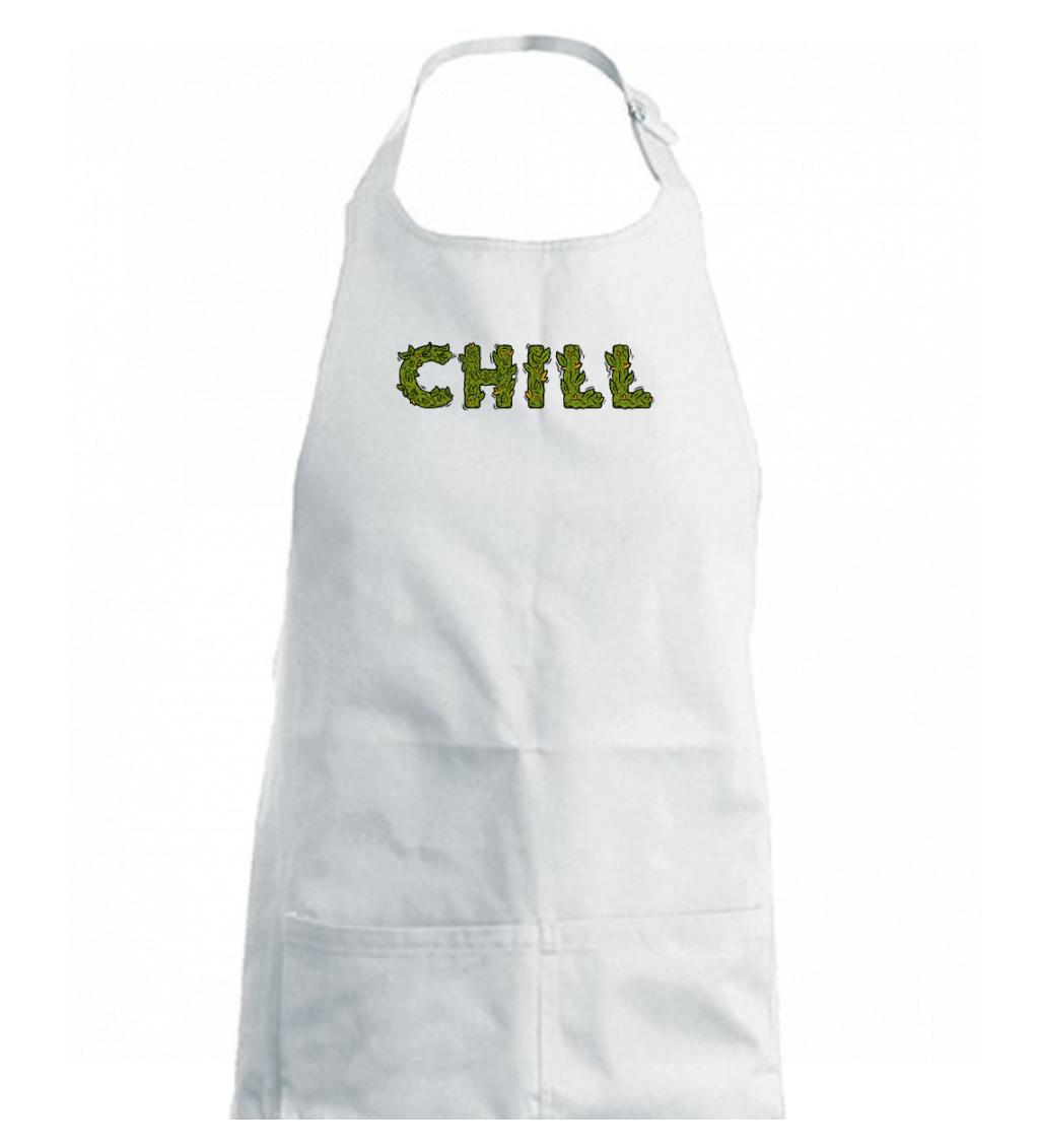 Konope nápis chill - Zástěra na vaření