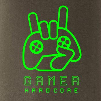 Hardcore gamer - ruka - zelená