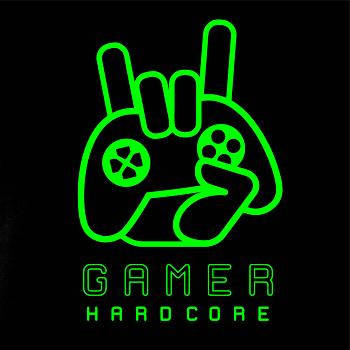 Hardcore gamer - ruka - zelená