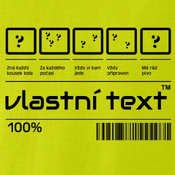 Čárový kód - Vlastní text Čárový kód - Vlastní text