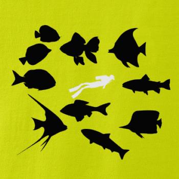 Potápeč ryby čtverec