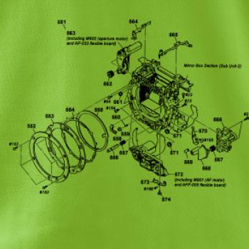 Nákres uzávěrka starý fotoaparát