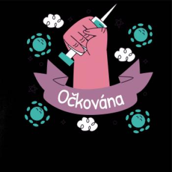Očkována - ruka a stříkačka