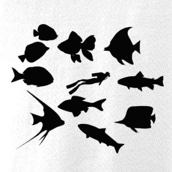 Potápeč ryby čtverec