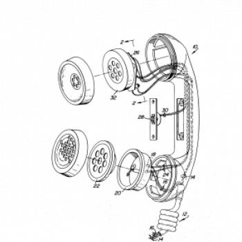 Nákres telefonní sluchátko staré