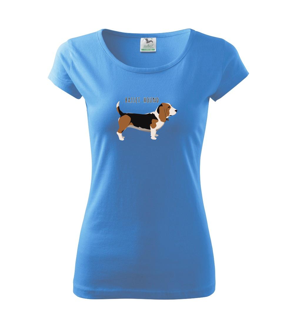Basset hound pes s nápisem - Pure dámské triko