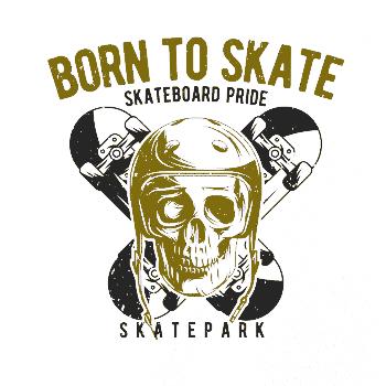 Born to skate skull