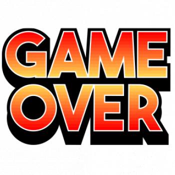 Game over - nápis barevný