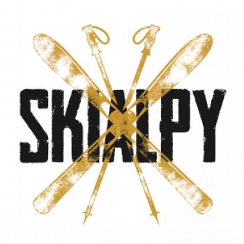 Skialpy nápis lyže