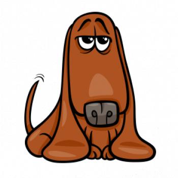 Baset - kreslený hnědý